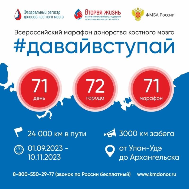 13 сентября к Кургане пройдет марафон донорства костного мозга «#ДавайВступай!»